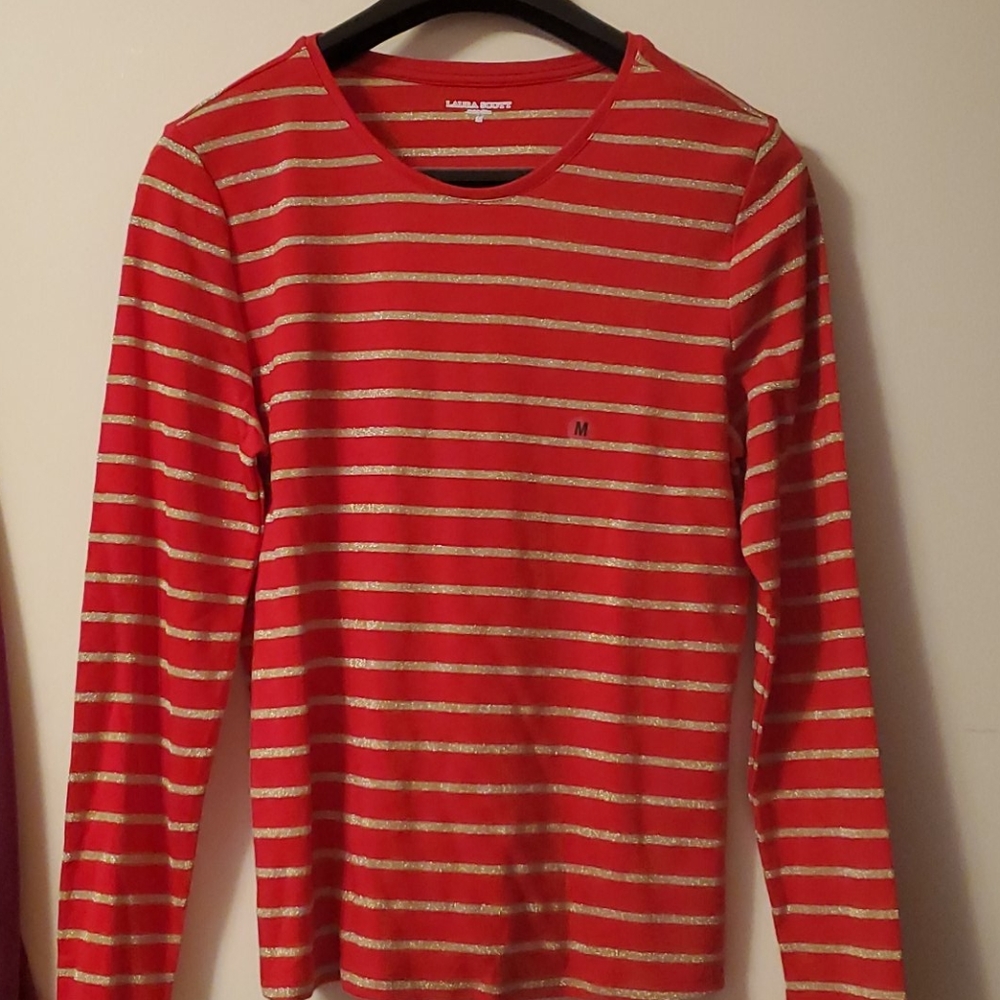Laura Scott long sleeve striped shirt